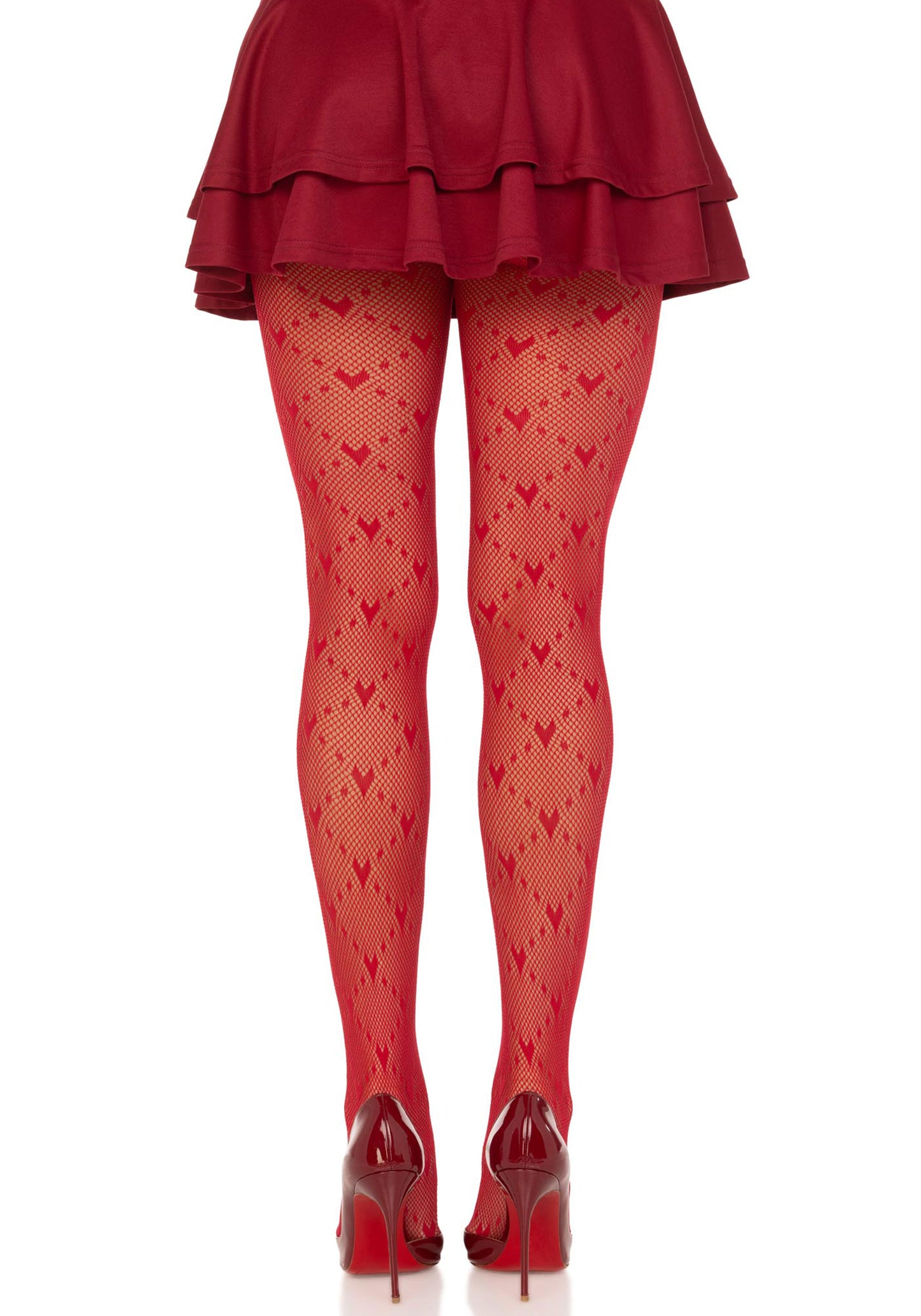 Love Struck Heart Net Pantyhose