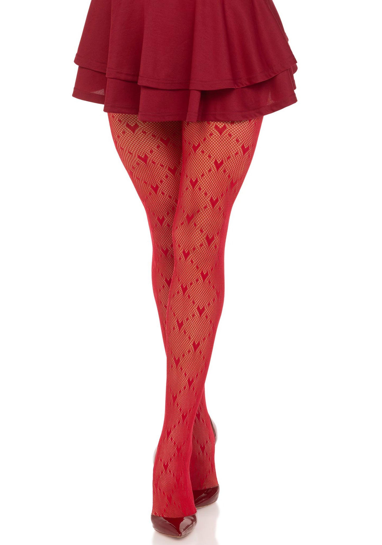 Love Struck Heart Net Pantyhose