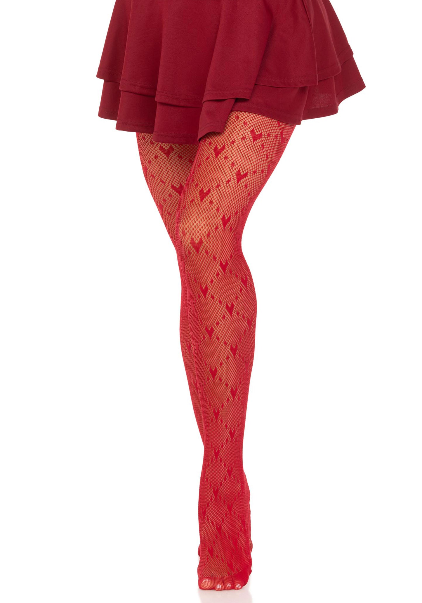 Love Struck Heart Net Pantyhose