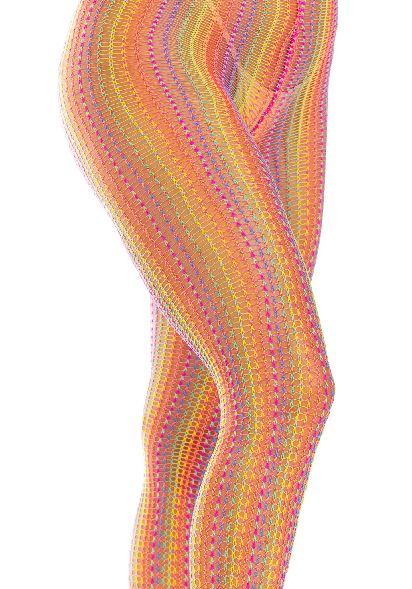 Rainbow Crochet Net Pantyhose