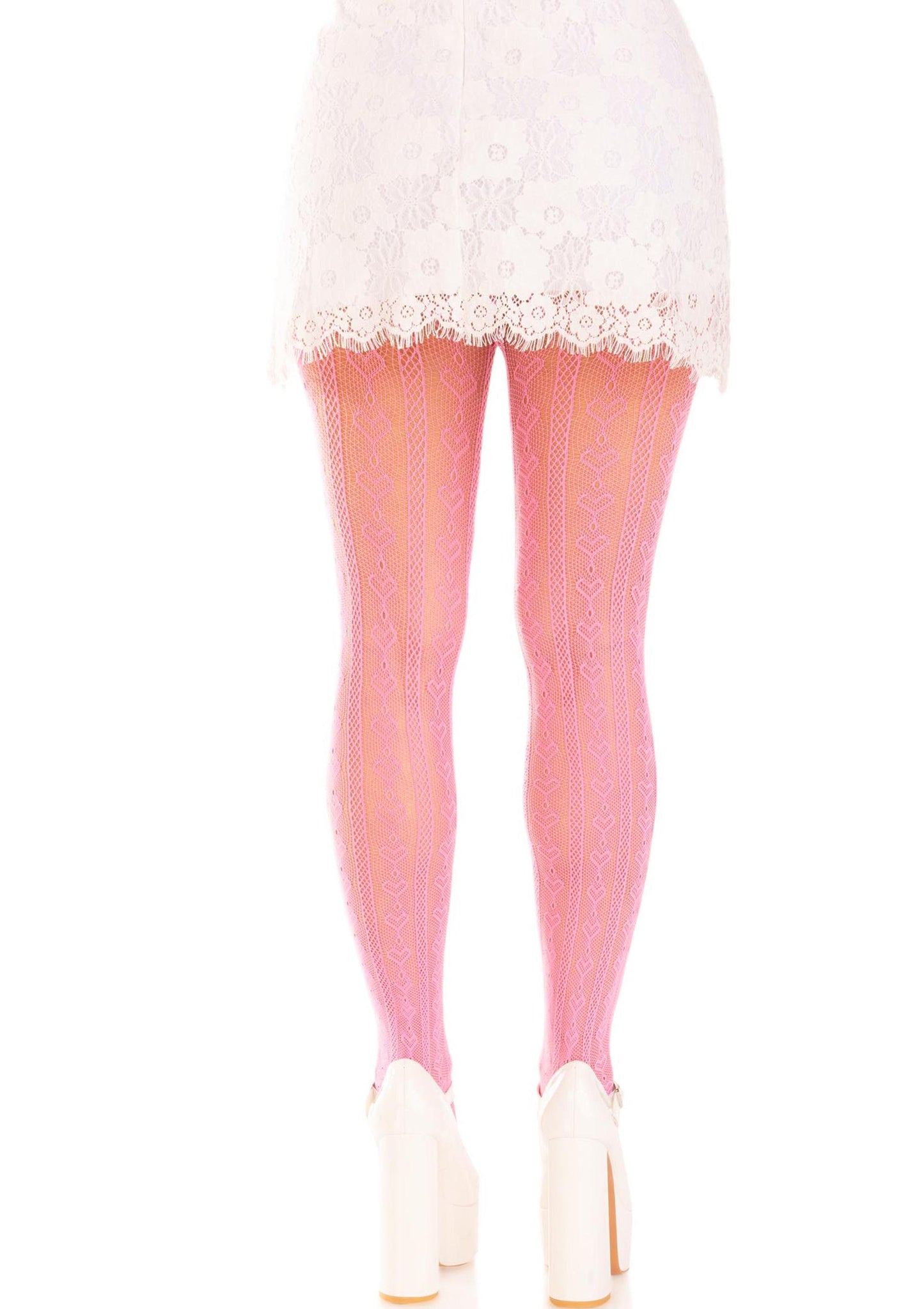 Sweetheart Striped Net Pantyhose