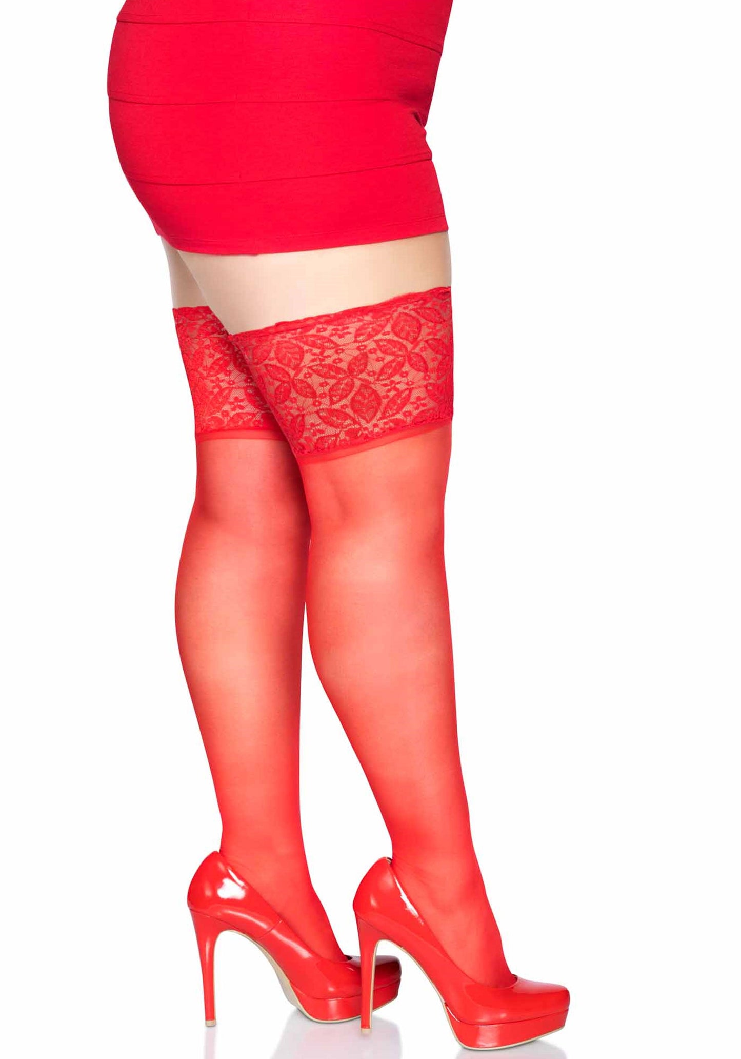 Leg Avenue 9750Q Stay Up Sheer Plus Size