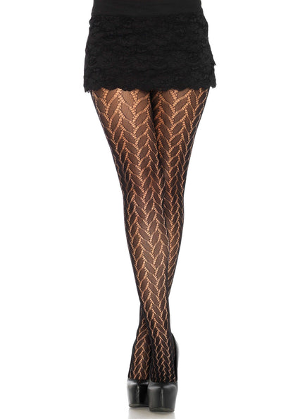 Leg Avenue 9759 Plaited lace pantyhose