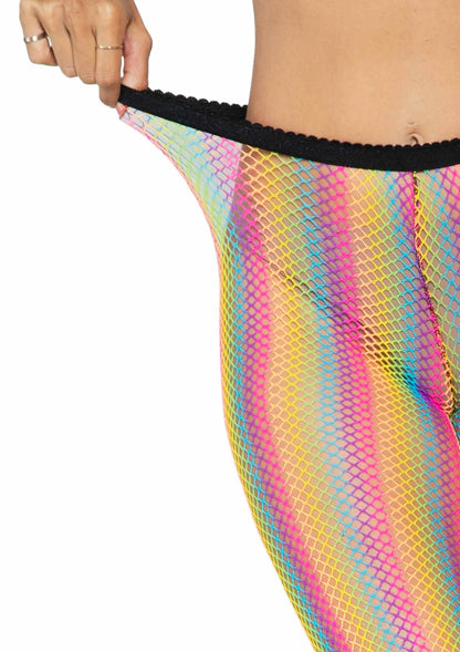Rainbow Fishnet Pantyhose