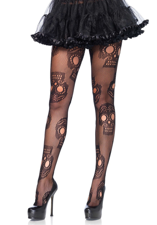 Leg Avenue 9982X Sugar Skull Net Pantyhose