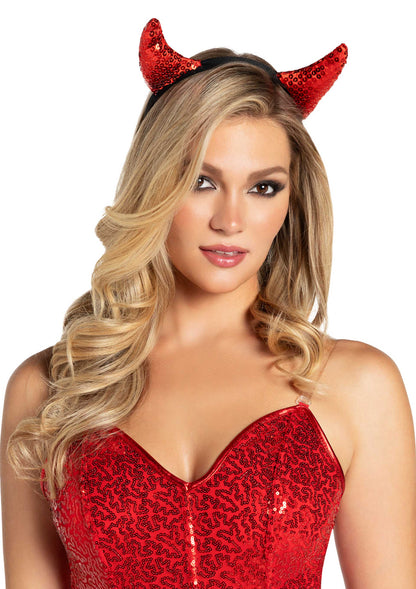 Sequin Devil Horns