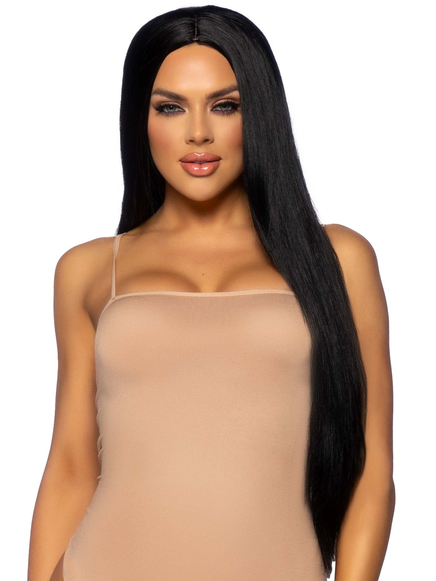 Long Straight Center Part Wig