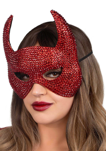 Rhinestone Devil Mask