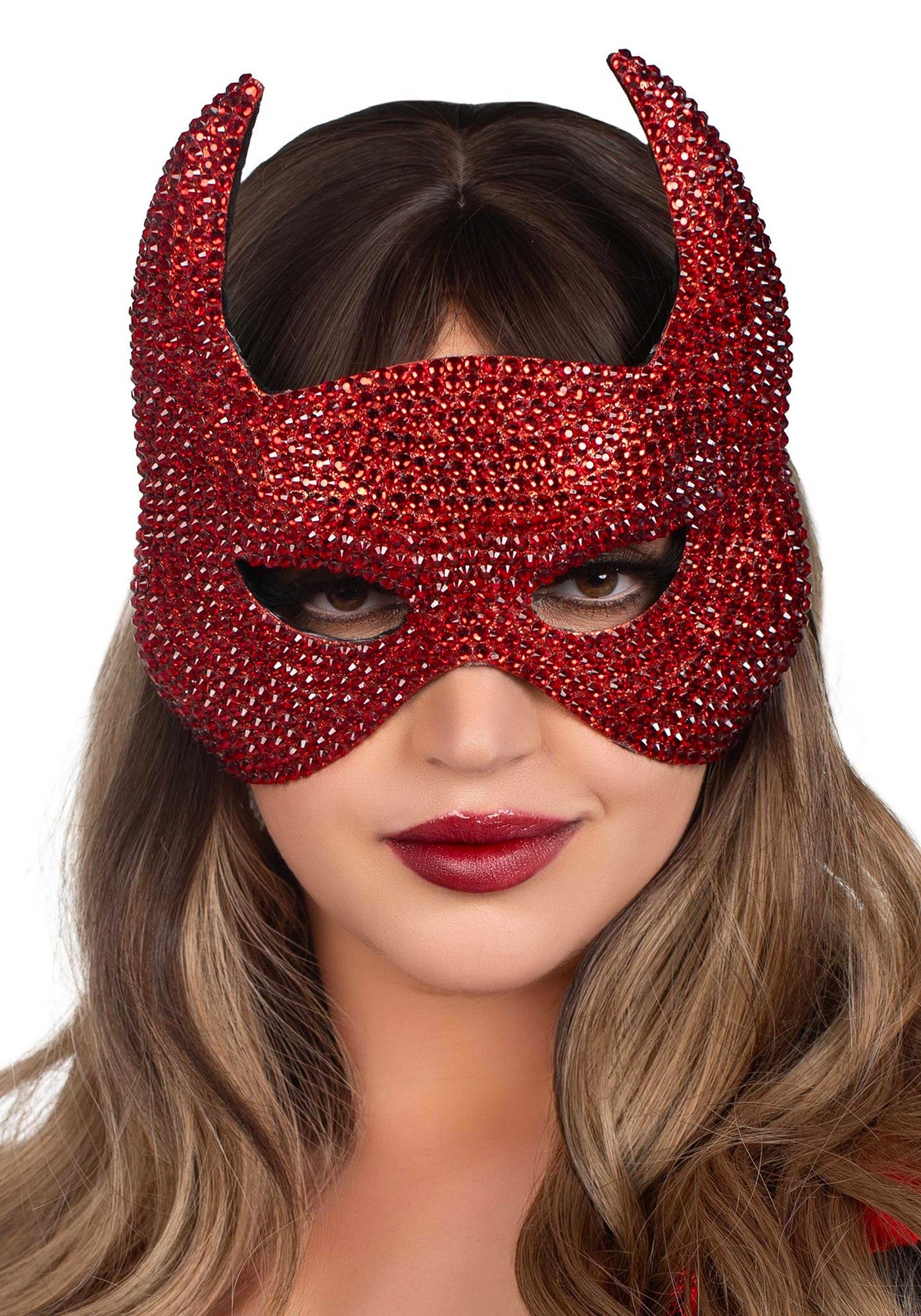 Rhinestone Devil Mask