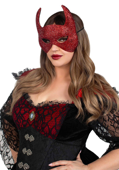 Rhinestone Devil Mask