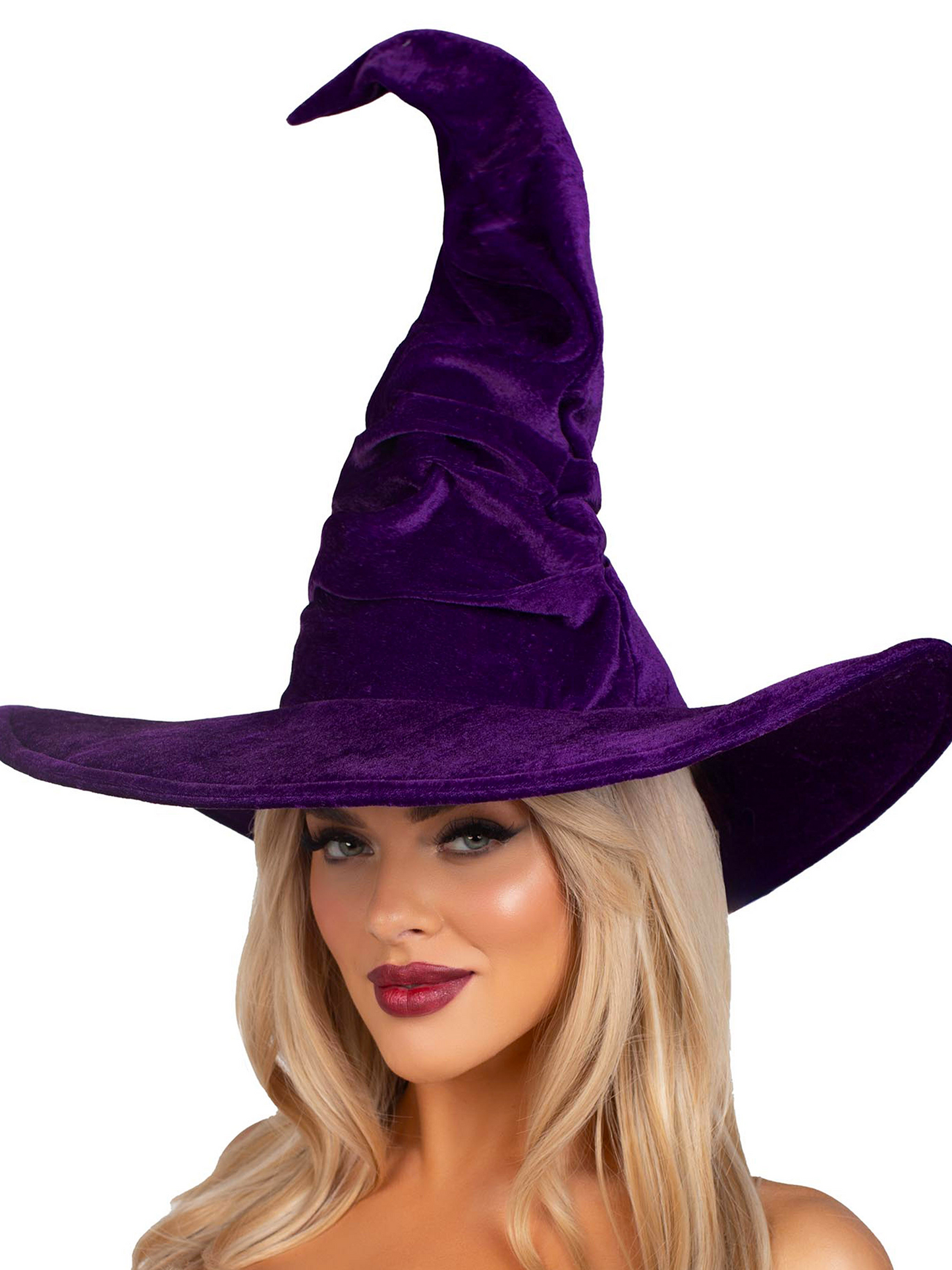 Velvet Ruched Witch Hat