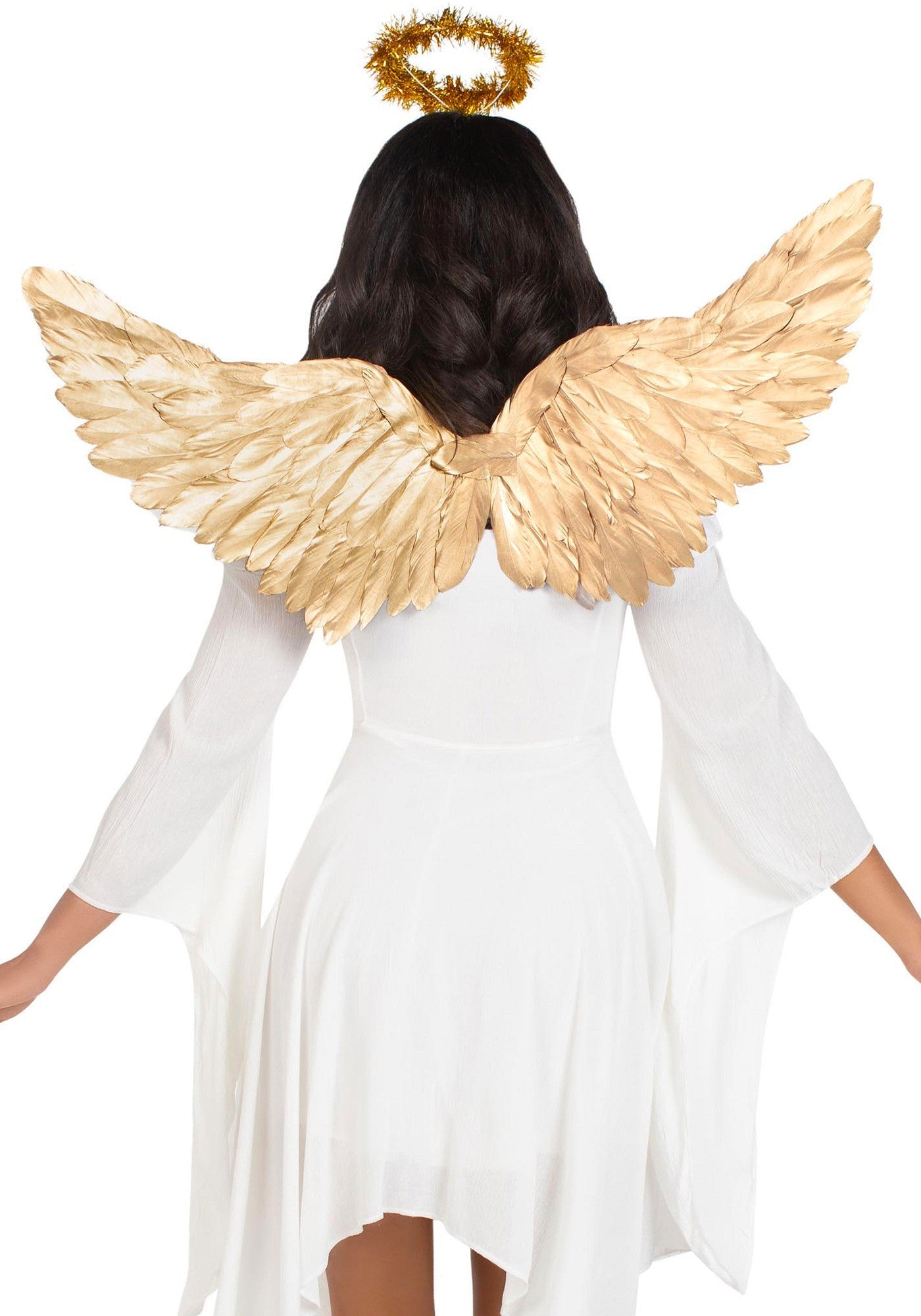 Metallic Angel Wings and Halo