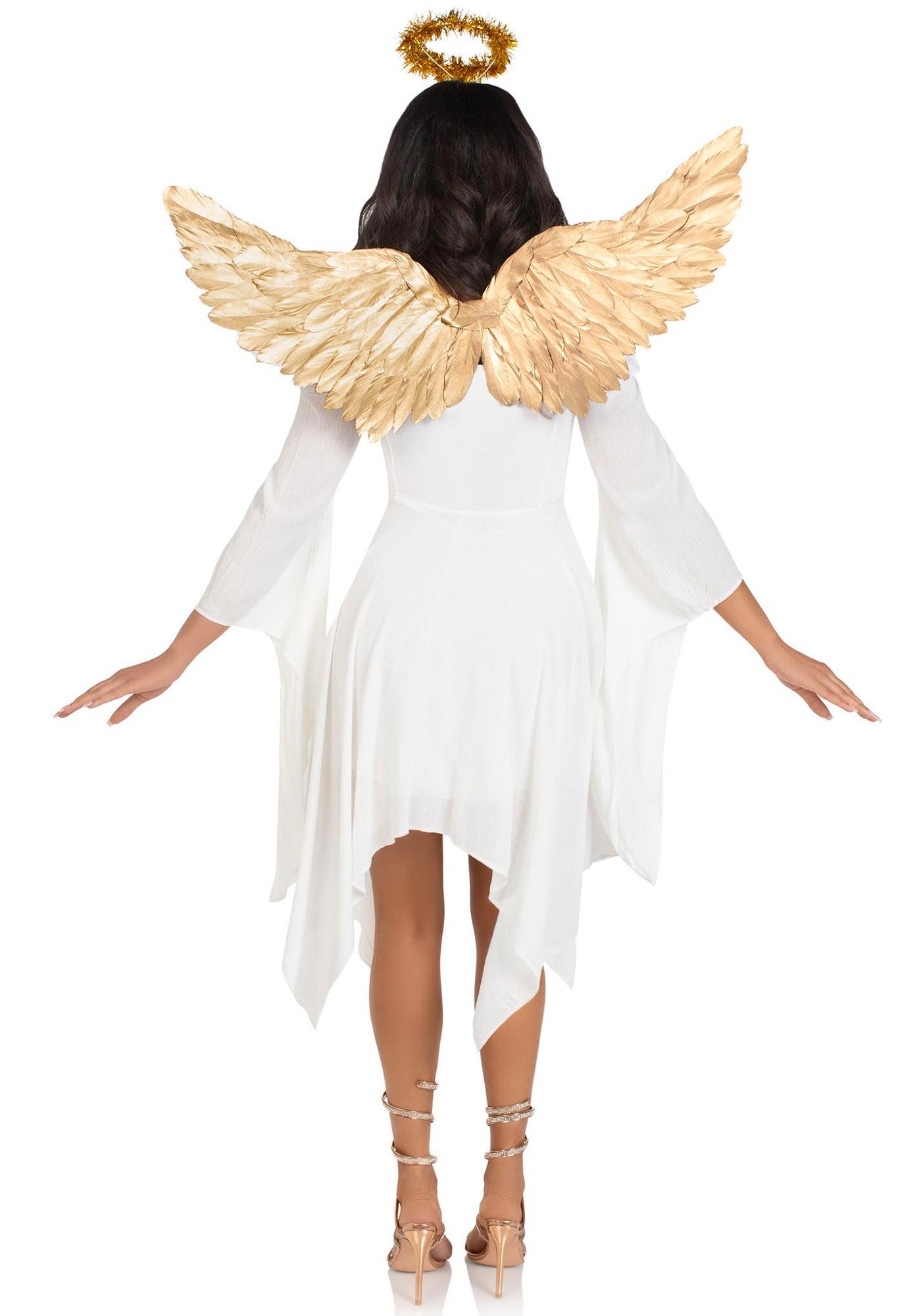 Metallic Angel Wings and Halo