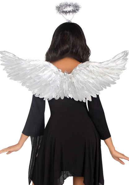 Metallic Angel Wings and Halo