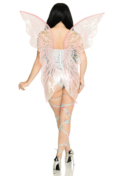 Iridescent strapless fairy wings