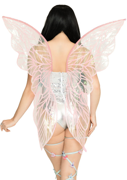 Iridescent strapless fairy wings