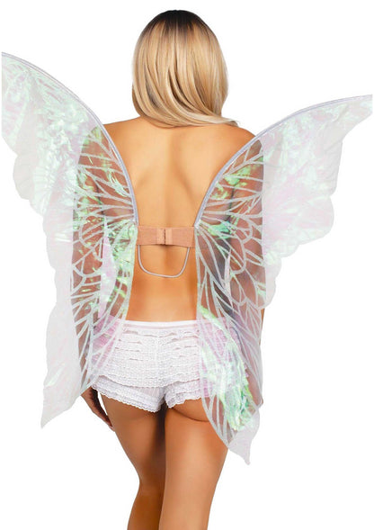 Iridescent strapless fairy wings
