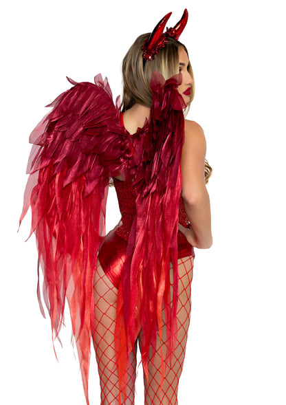 Devil Chiffon Wings &  Headband