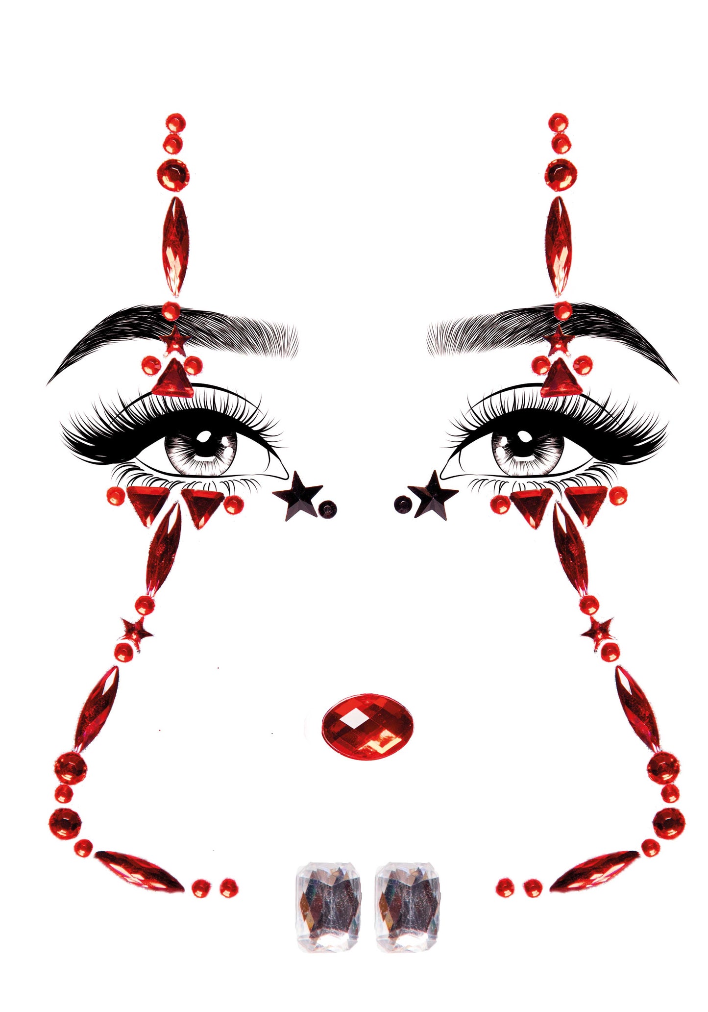 Leg Avenue EYE036 Clown face jewels sticker