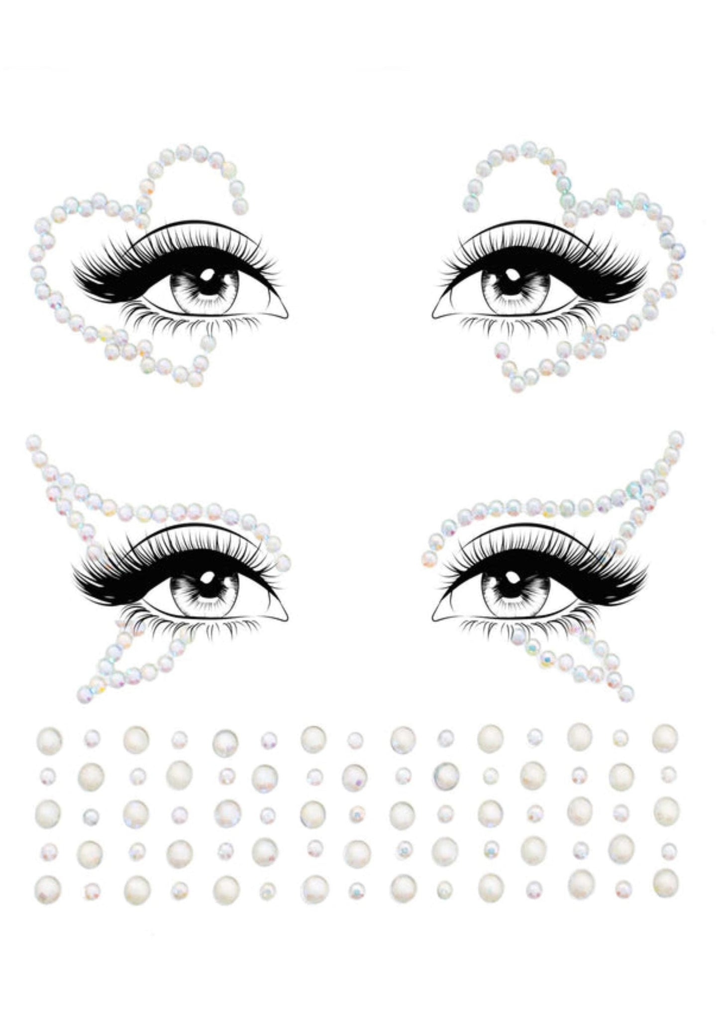 Ayla Adhesive Glow In The Dark Face Jewel