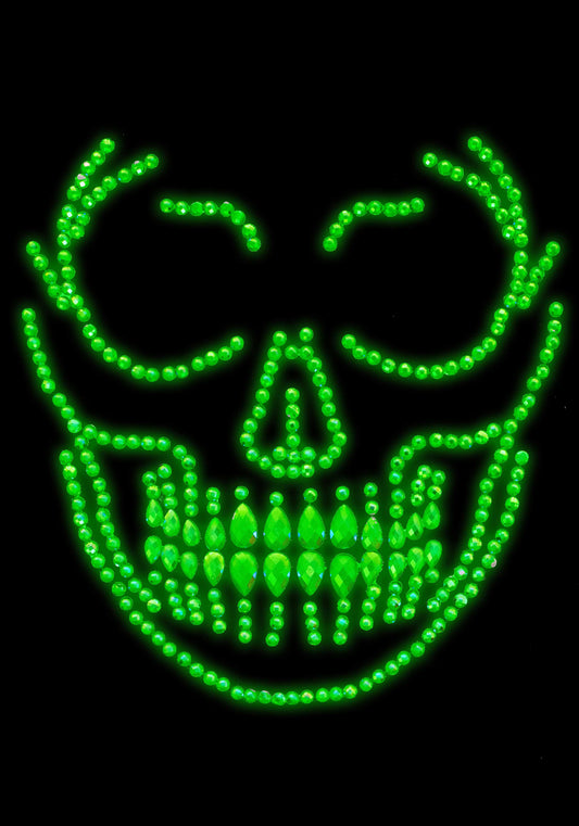 Skull Glow In The Dark Face Jewels