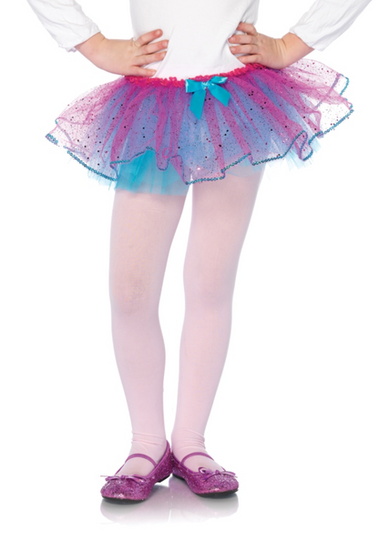 Kids Duel Color Glitter Tutu