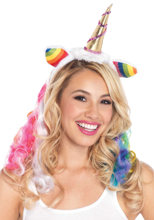 Leg Avenue A1962 Rainbow Unicorn Headband