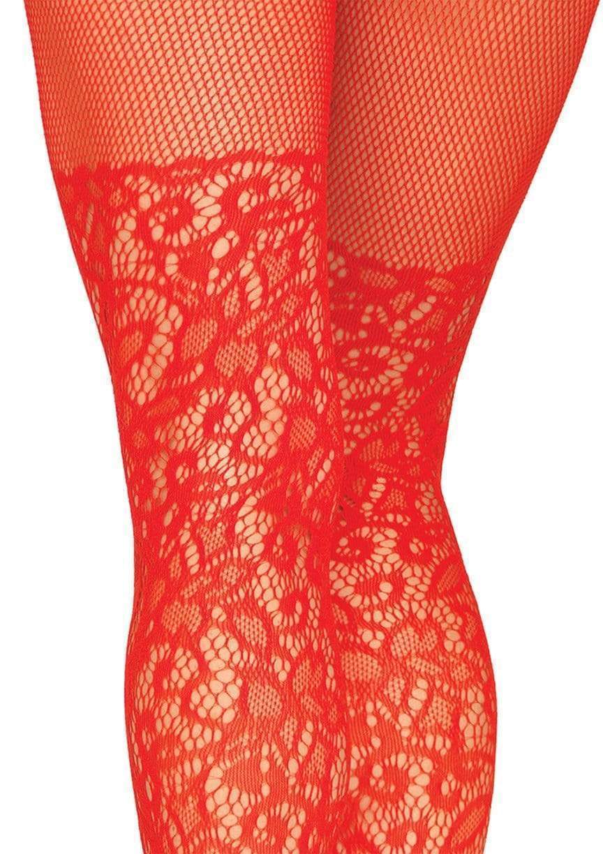 Vine Lace and Net Bodystocking