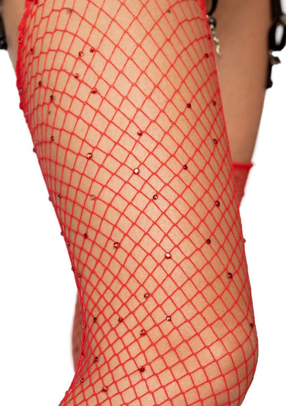 Rhinestone Fishnet Stockings