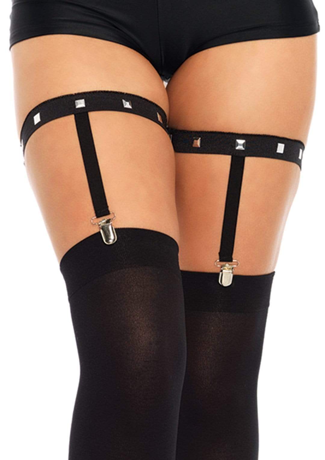 Studded Elastic Garter Suspender