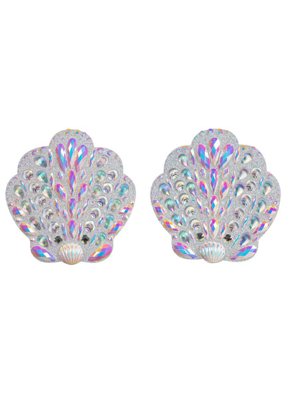 Shell Adhesive Jewel Nipple Stickers