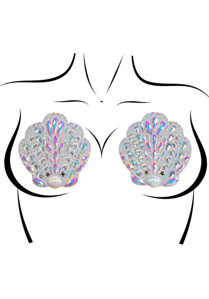 Shell Adhesive Jewel Nipple Stickers