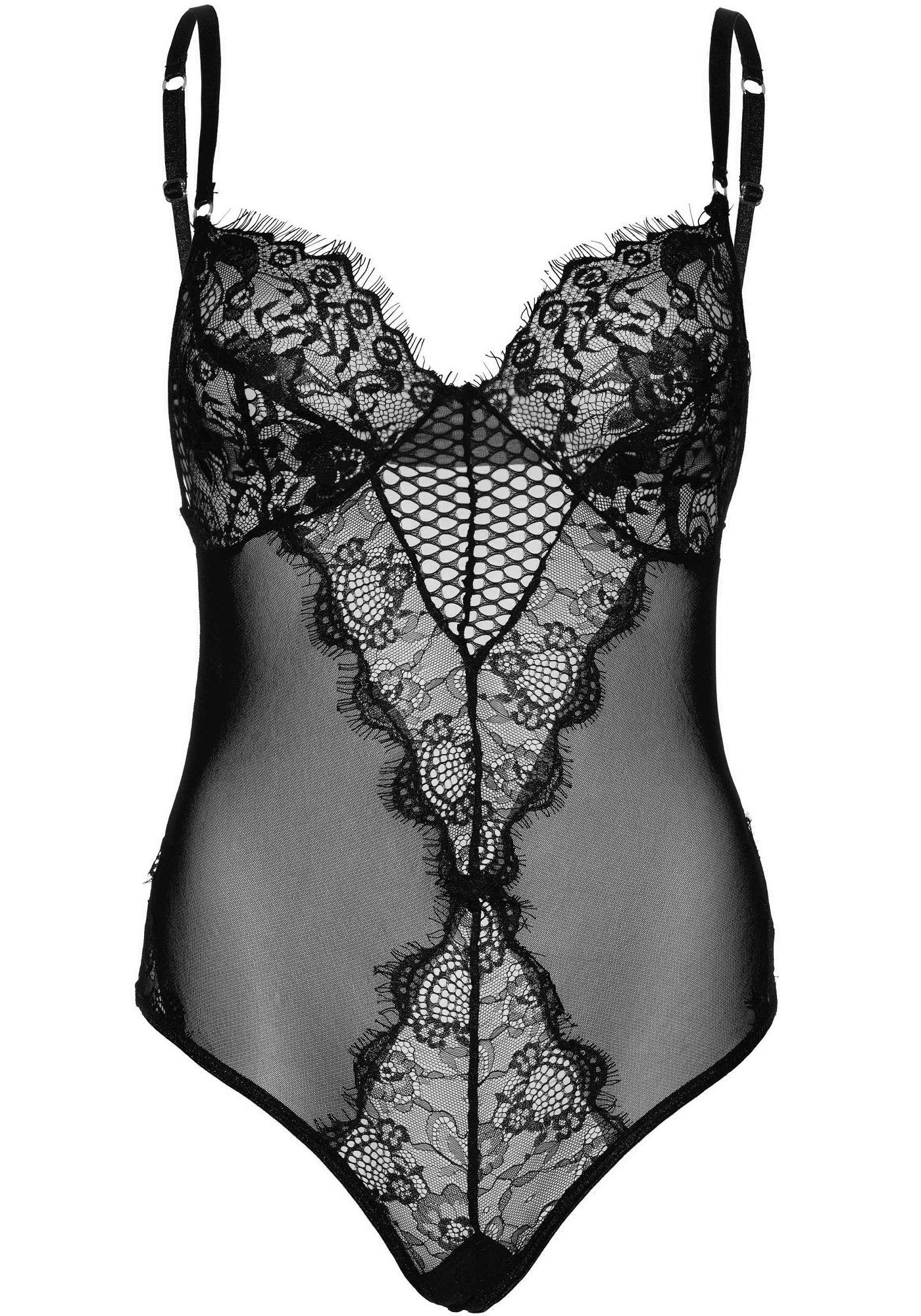 Lace And Sheer Mesh Teddy